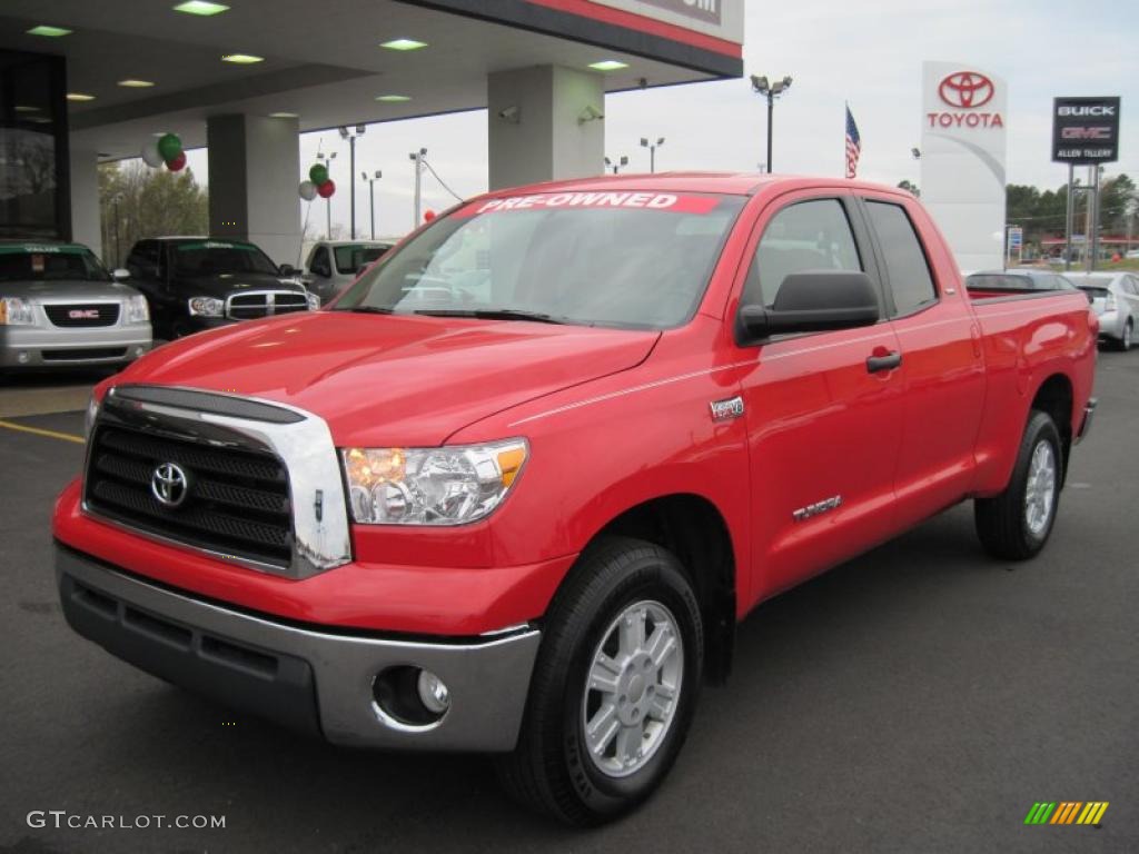 2008 Tundra Double Cab 4x4 - Radiant Red / Beige photo #1