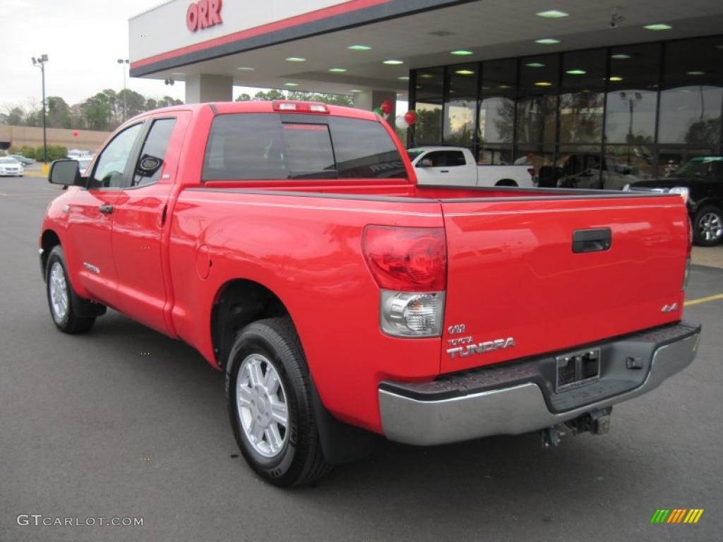 2008 Tundra Double Cab 4x4 - Radiant Red / Beige photo #3