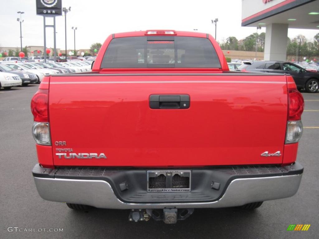 2008 Tundra Double Cab 4x4 - Radiant Red / Beige photo #4