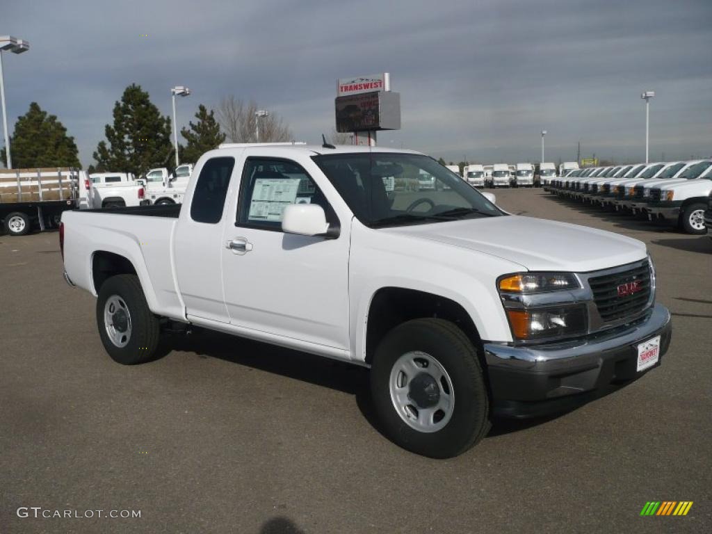 2011 Canyon Extended Cab 4x4 - Summit White / Ebony photo #1