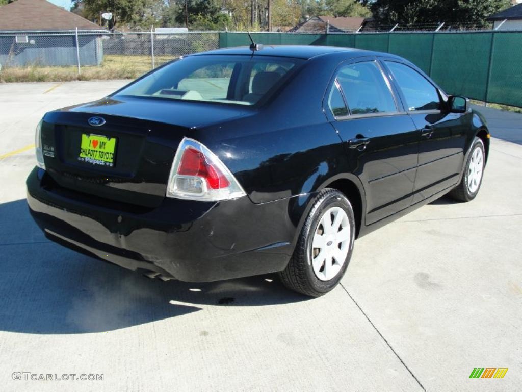 2008 Fusion S - Black Ebony / Medium Light Stone photo #3