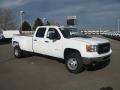 Summit White 2011 GMC Sierra 3500HD Work Truck Crew Cab 4x4 Dually Exterior