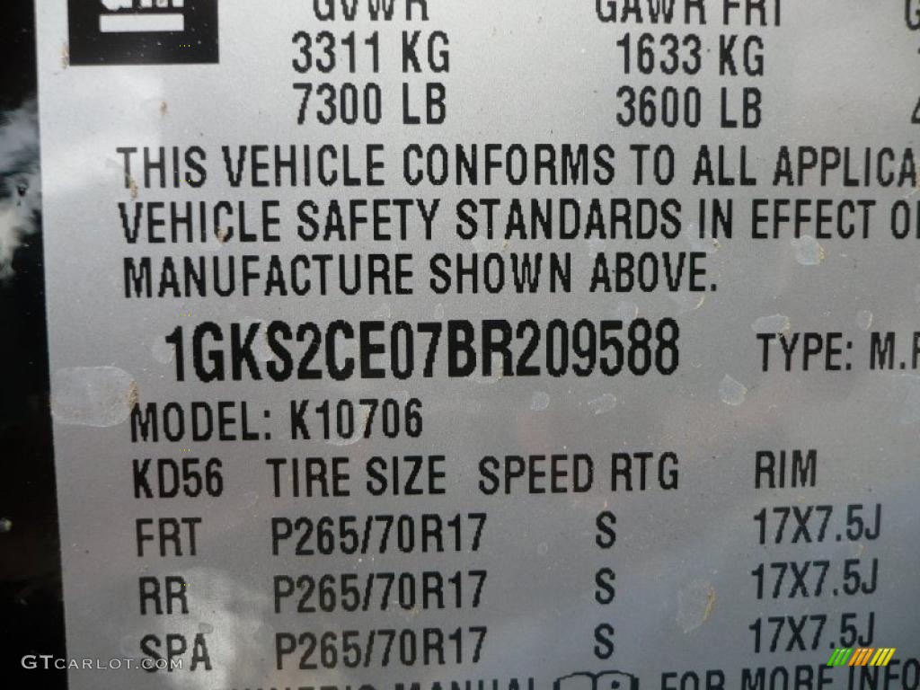 2011 GMC Yukon SLT 4x4 Info Tag Photos