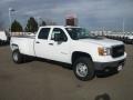 2011 Summit White GMC Sierra 3500HD Work Truck Crew Cab 4x4 Dually  photo #1