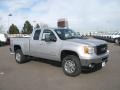 Pure Silver Metallic 2011 GMC Sierra 2500HD SLT Extended Cab 4x4 Exterior