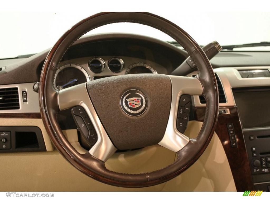 2009 Cadillac Escalade Standard Escalade Model Cocoa/Cashmere Steering Wheel Photo #41490895