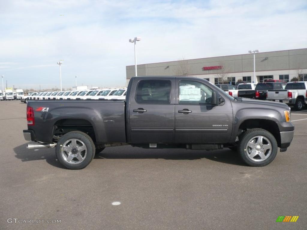 Storm Gray Metallic 2011 GMC Sierra 2500HD SLT Crew Cab 4x4 Exterior Photo #41491939