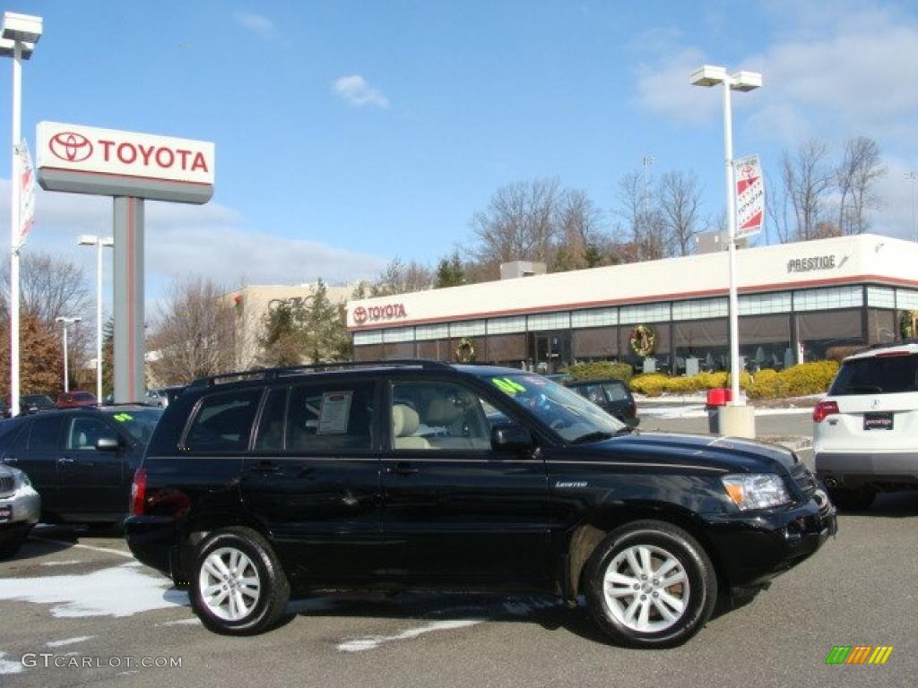 2006 Highlander Hybrid Limited 4WD - Black / Ivory Beige photo #1