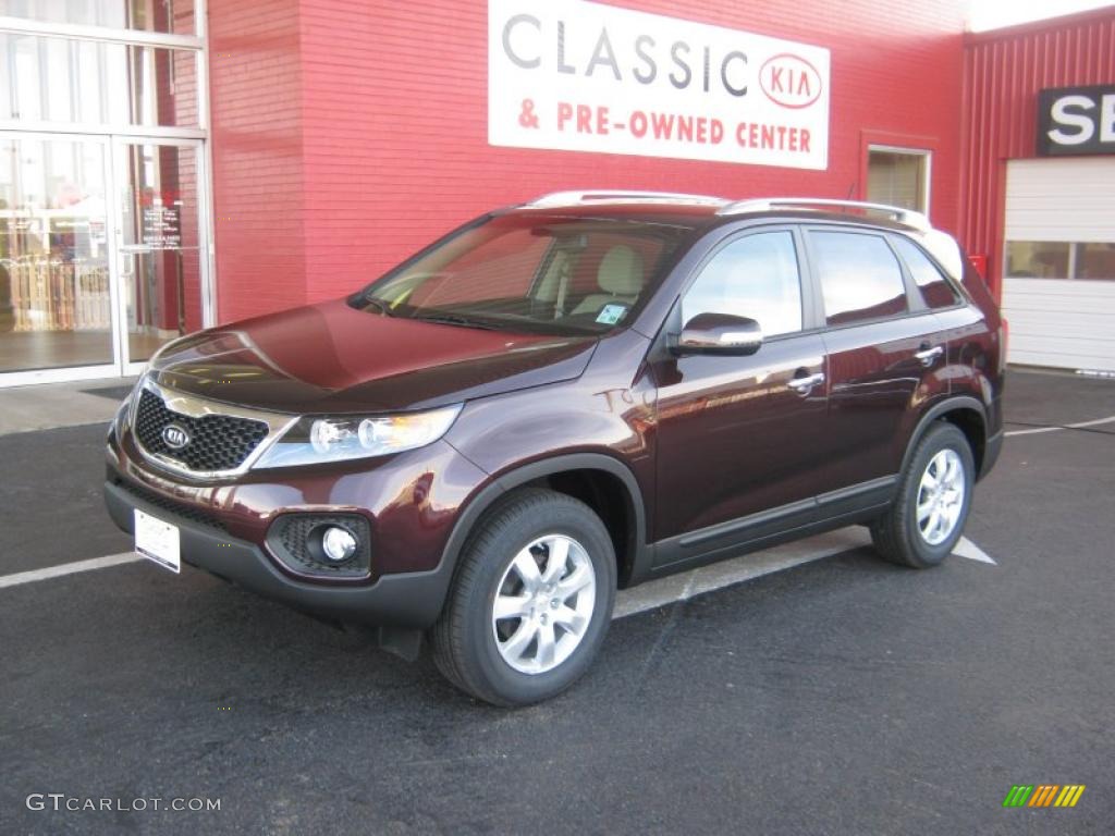 2011 Sorento LX - Dark Cherry / Beige photo #1