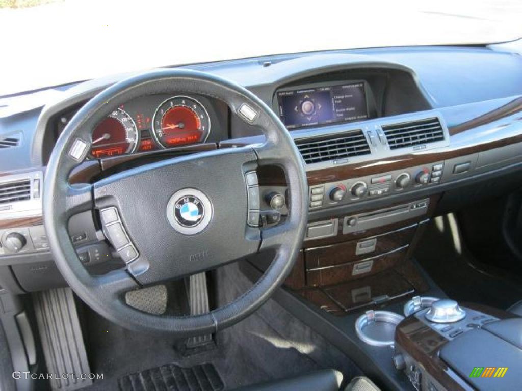 2005 BMW 7 Series 745Li Sedan Black/Black Dashboard Photo #41493775