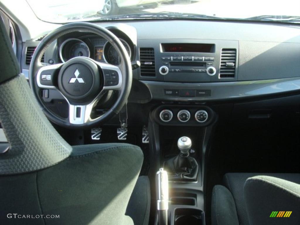 2008 Mitsubishi Lancer Evolution GSR Black Dashboard Photo #41493995