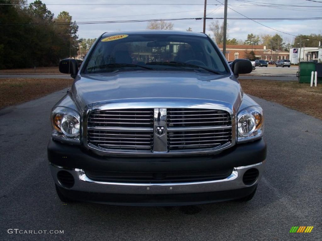 2008 Ram 1500 SXT Quad Cab - Bright Silver Metallic / Medium Slate Gray photo #2