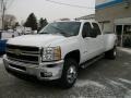 Summit White - Silverado 3500HD LTZ Crew Cab 4x4 Dually Photo No. 3