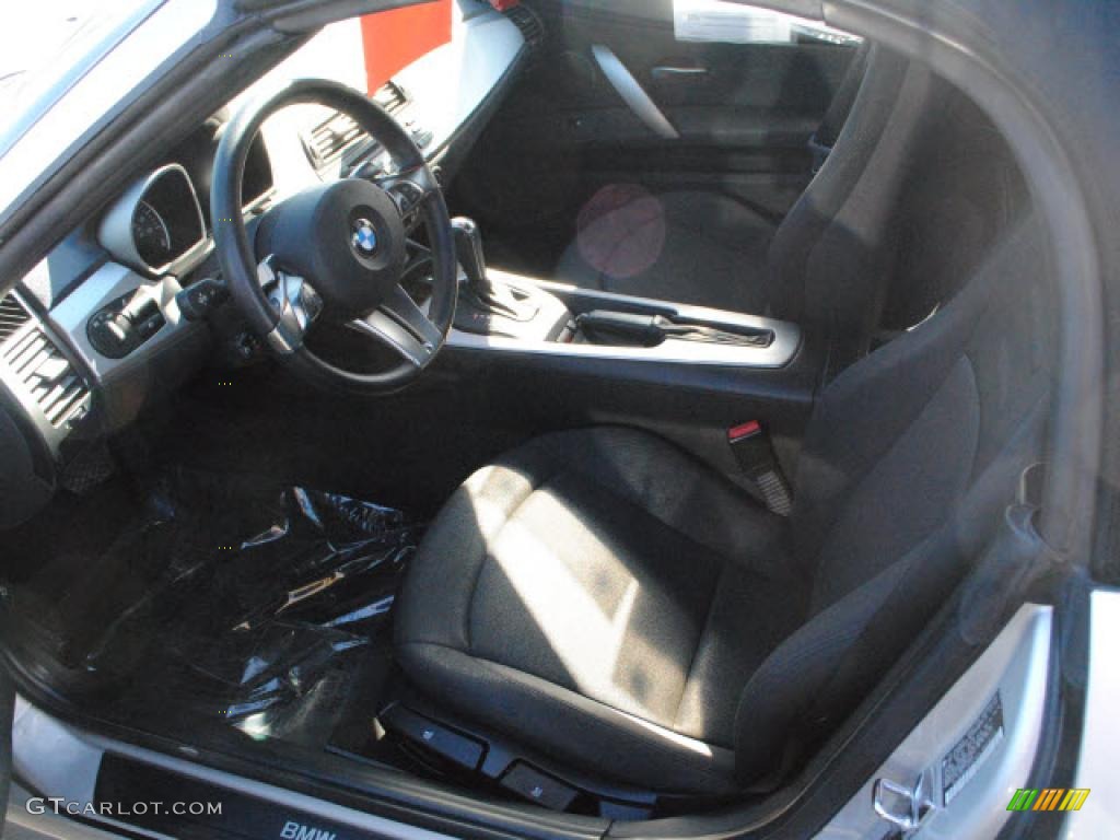 Black Interior 2006 BMW Z4 3.0i Roadster Photo #41496568