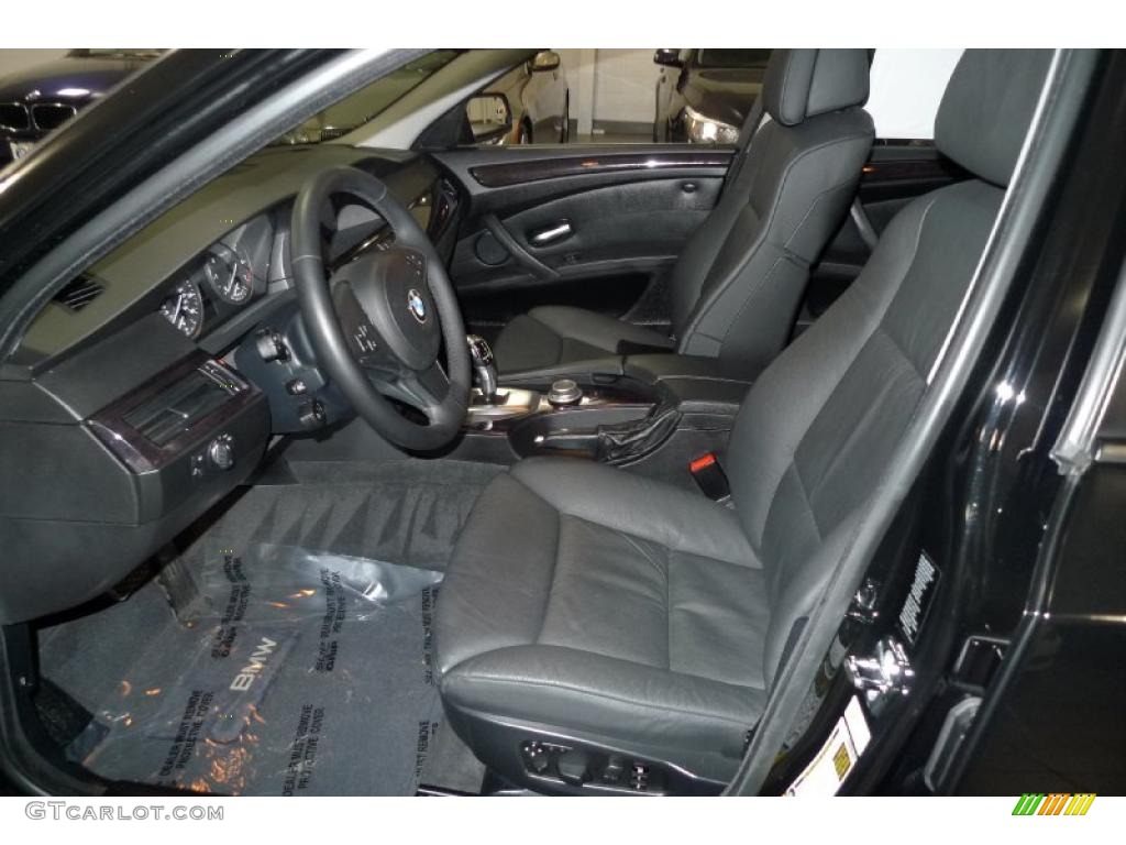 Black Interior 2008 BMW 5 Series 550i Sedan Photo #41499154