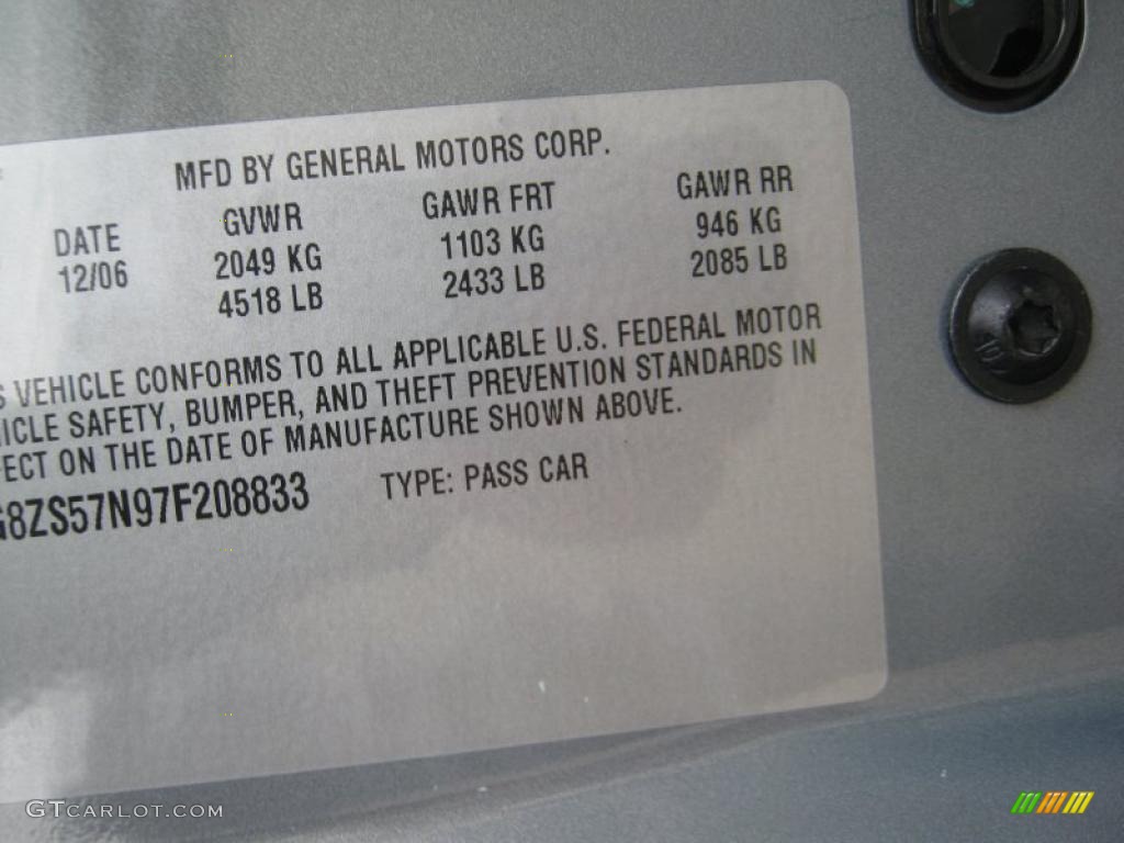 2007 Aura XE - Ocean Mist Metallic / Gray photo #26