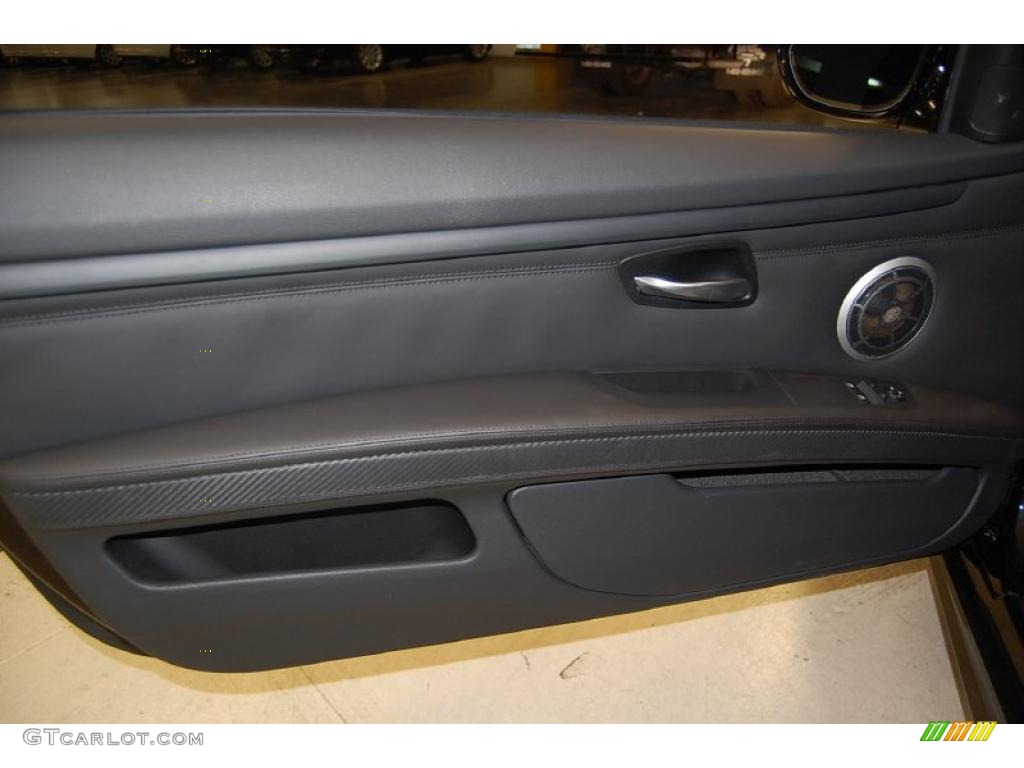 2009 BMW M3 Coupe Black Novillo Leather Door Panel Photo #41499846