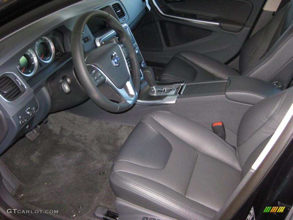 Off Black/Anthracite Interior 2011 Volvo S60 T6 AWD Photo #41501482