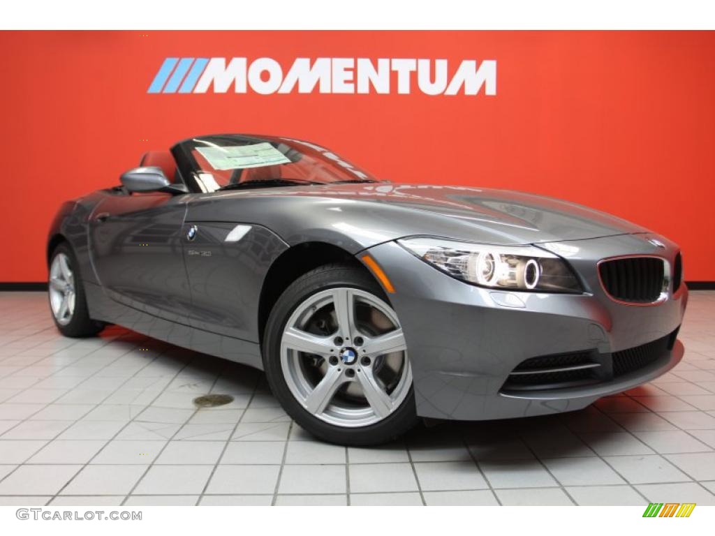 2011 Z4 sDrive30i Roadster - Space Gray Metallic / Coral Red photo #1