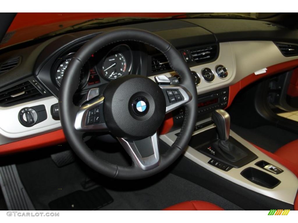 2011 Z4 sDrive30i Roadster - Space Gray Metallic / Coral Red photo #8
