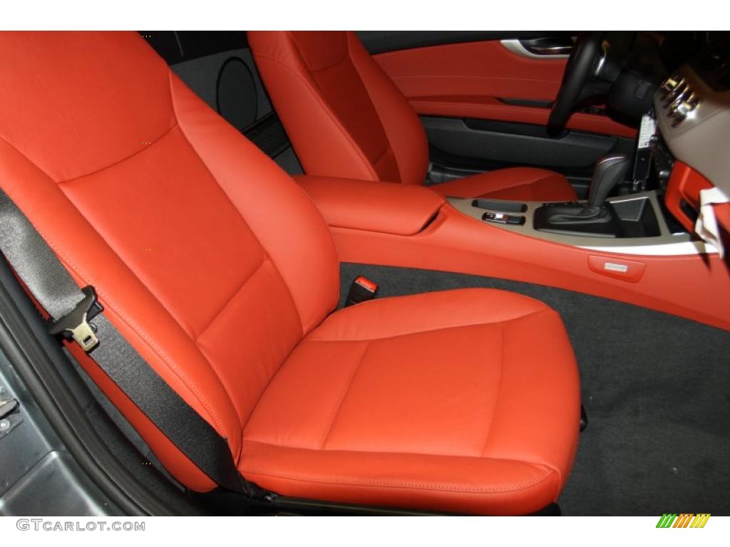 2011 Z4 sDrive30i Roadster - Space Gray Metallic / Coral Red photo #11
