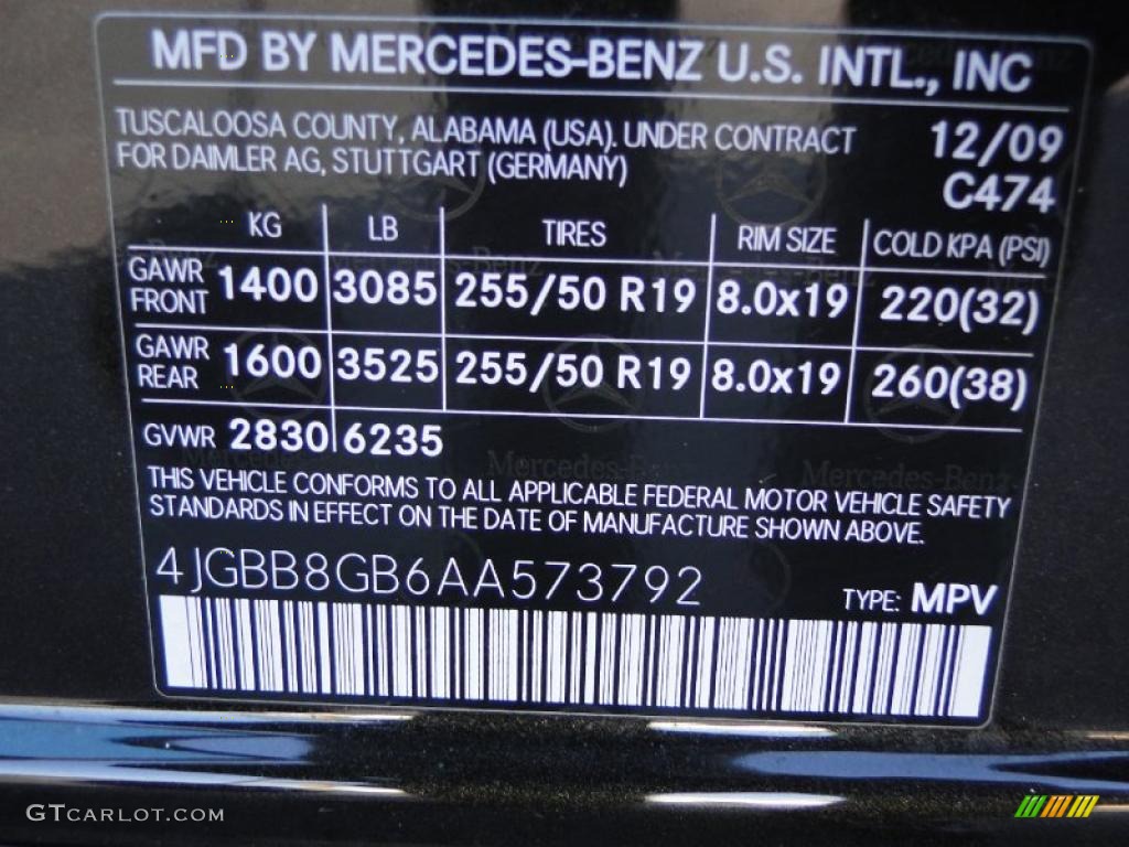 2010 ML Color Code 474 for Verde Brook Metallic Photo #41504334