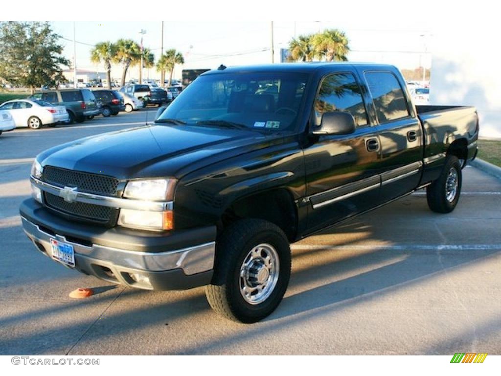 2003 Silverado 1500 LS Crew Cab - Black / Dark Charcoal photo #3