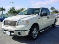 2008 White Sand Tri-Coat Ford F150 Lariat SuperCab  photo #15