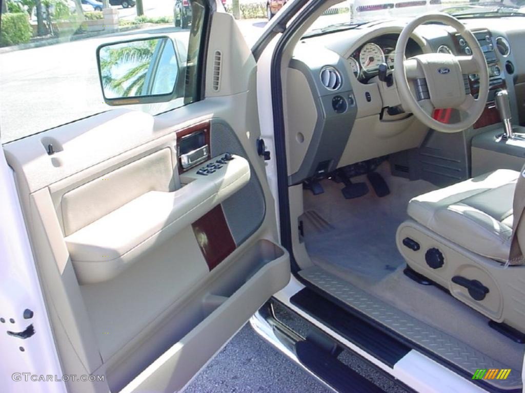 Tan Interior 2008 Ford F150 Lariat SuperCab Photo #41506559