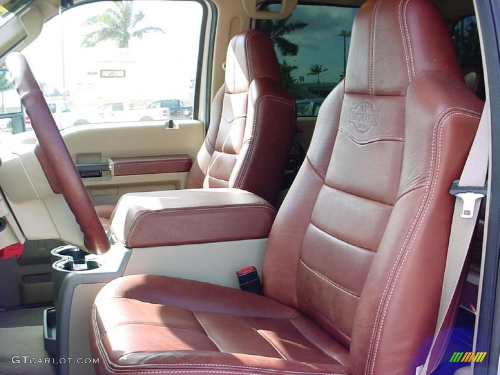 Camel/Chaparral Leather Interior 2008 Ford F250 Super Duty King Ranch Crew Cab 4x4 Photo #41506735