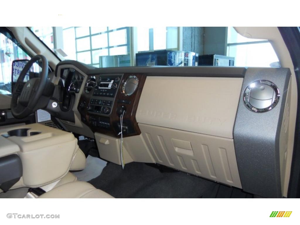 2011 Ford F250 Super Duty Lariat Crew Cab 4x4 Adobe Beige Dashboard Photo #41509857