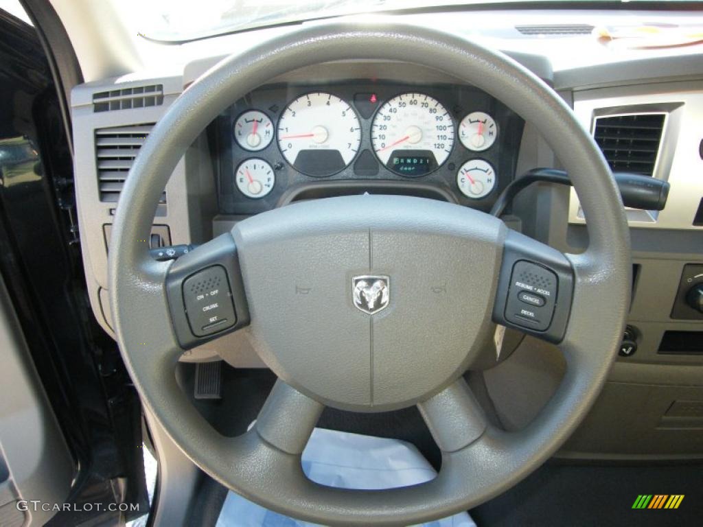 2007 Dodge Ram 1500 SLT Regular Cab Medium Slate Gray Steering Wheel Photo #41510433