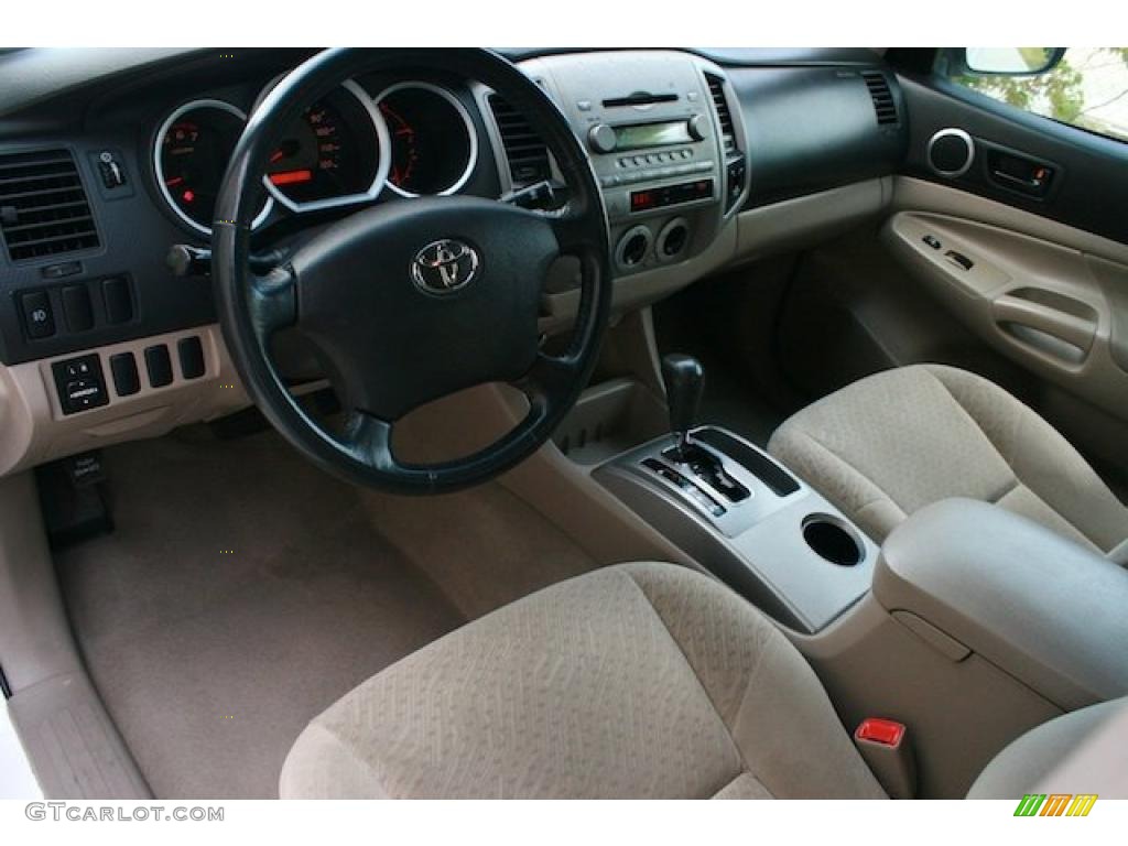 Taupe Interior 2008 Toyota Tacoma V6 PreRunner Access Cab Photo #41510805