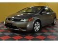 2007 Galaxy Gray Metallic Honda Civic LX Coupe  photo #2