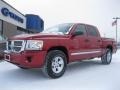 2008 Inferno Red Crystal Pearl Dodge Dakota Laramie Crew Cab 4x4  photo #1