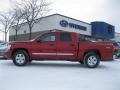 2008 Inferno Red Crystal Pearl Dodge Dakota Laramie Crew Cab 4x4  photo #12