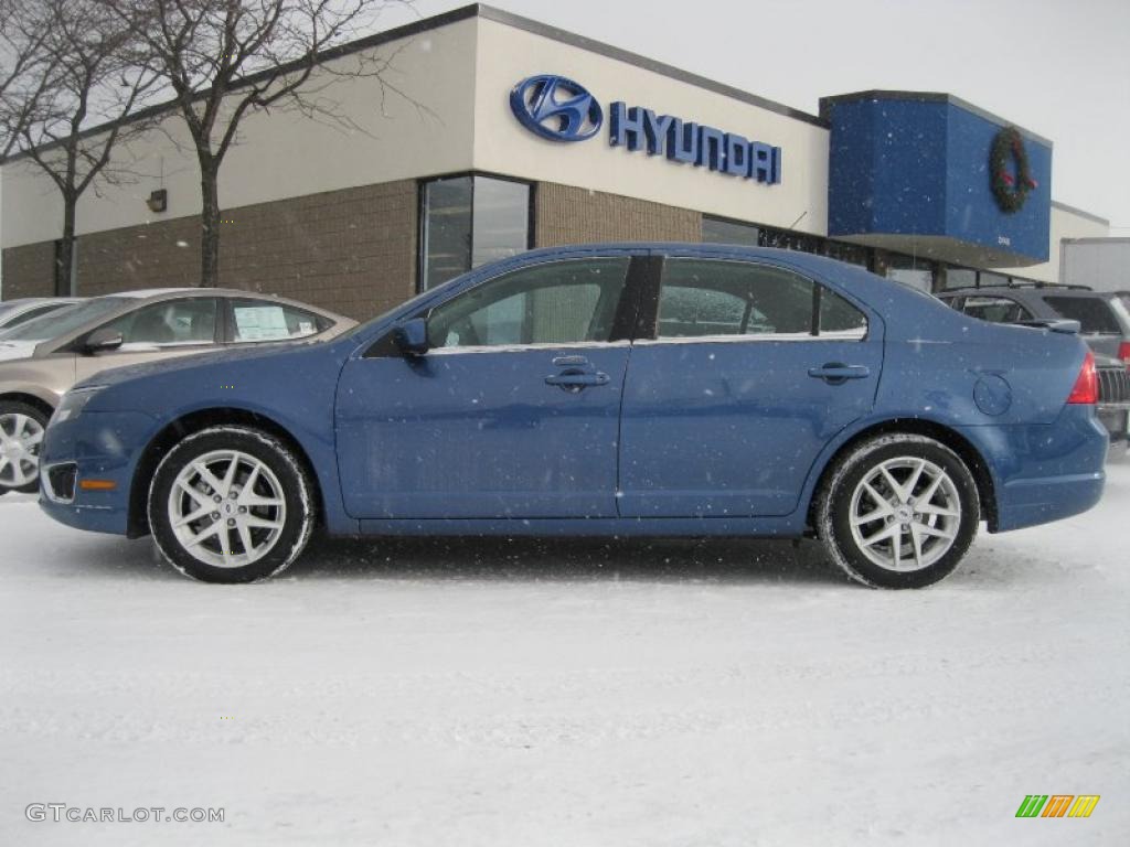 2010 Fusion SEL V6 AWD - Sport Blue Metallic / Charcoal Black photo #9