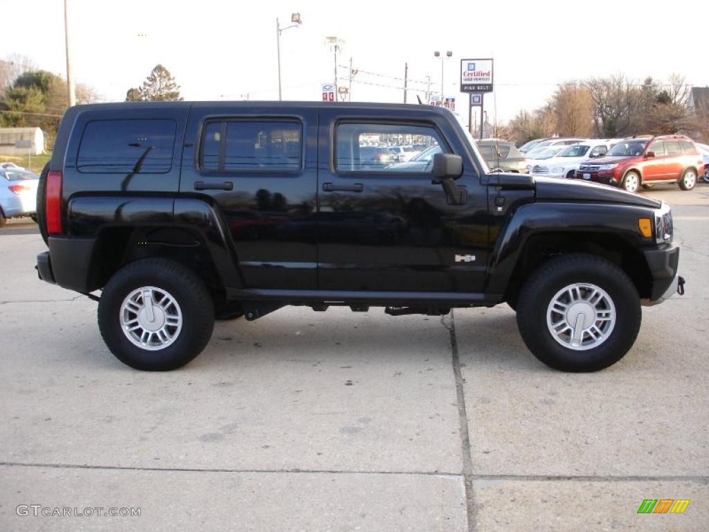 Black 2008 Hummer H3 Standard H3 Model Exterior Photo #41516821