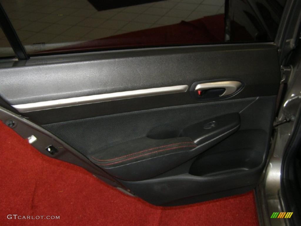 2007 Civic Si Sedan - Galaxy Gray Metallic / Black photo #6