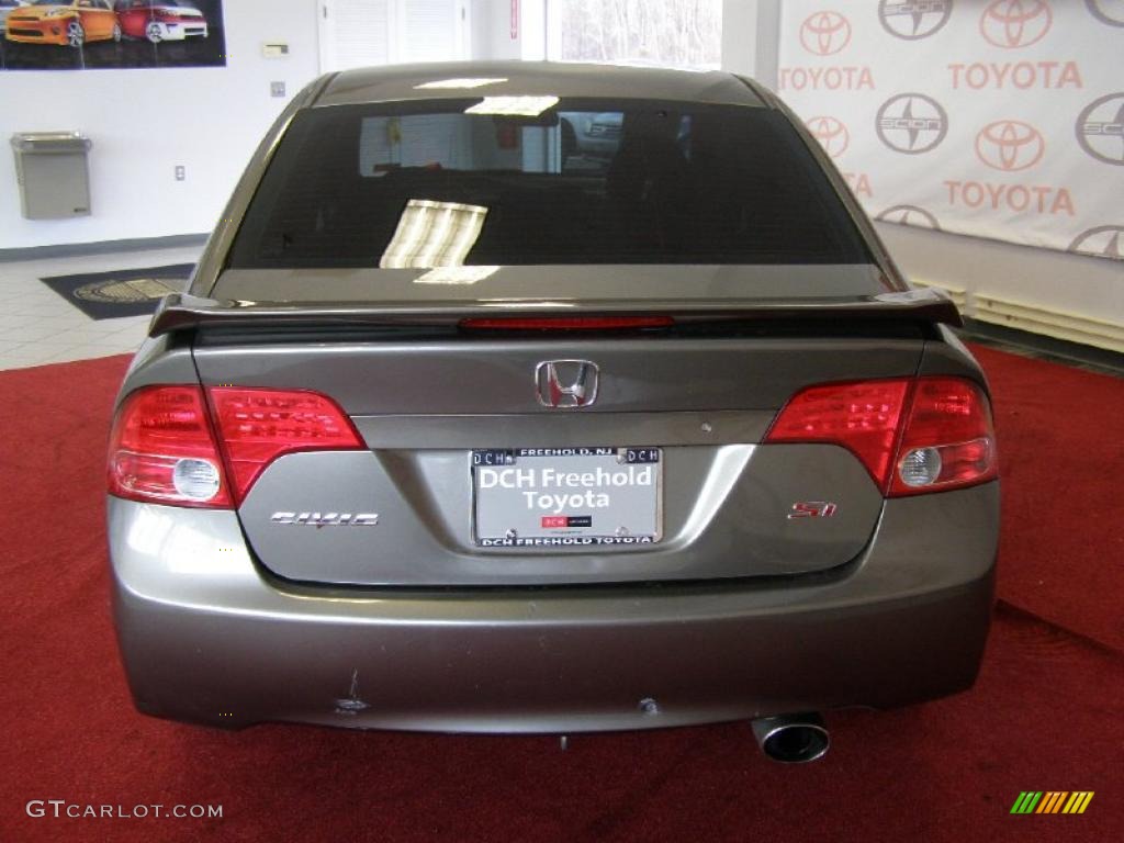 2007 Civic Si Sedan - Galaxy Gray Metallic / Black photo #11