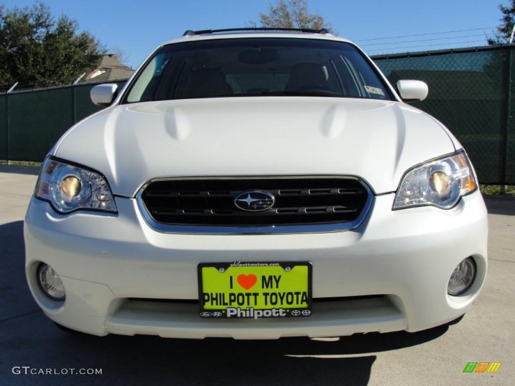 2006 Outback 2.5i Limited Wagon - Satin White Pearl / Taupe photo #9