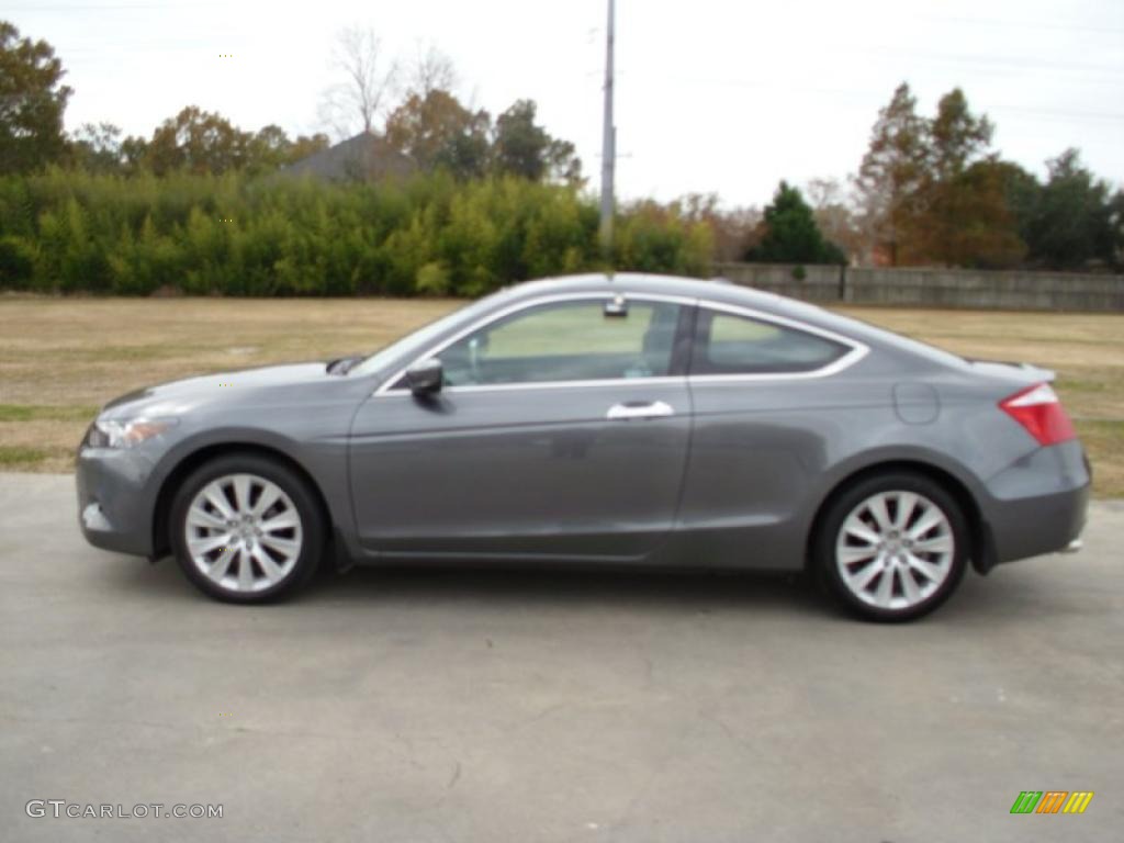 2010 Accord EX-L V6 Coupe - Polished Metal Metallic / Black photo #1