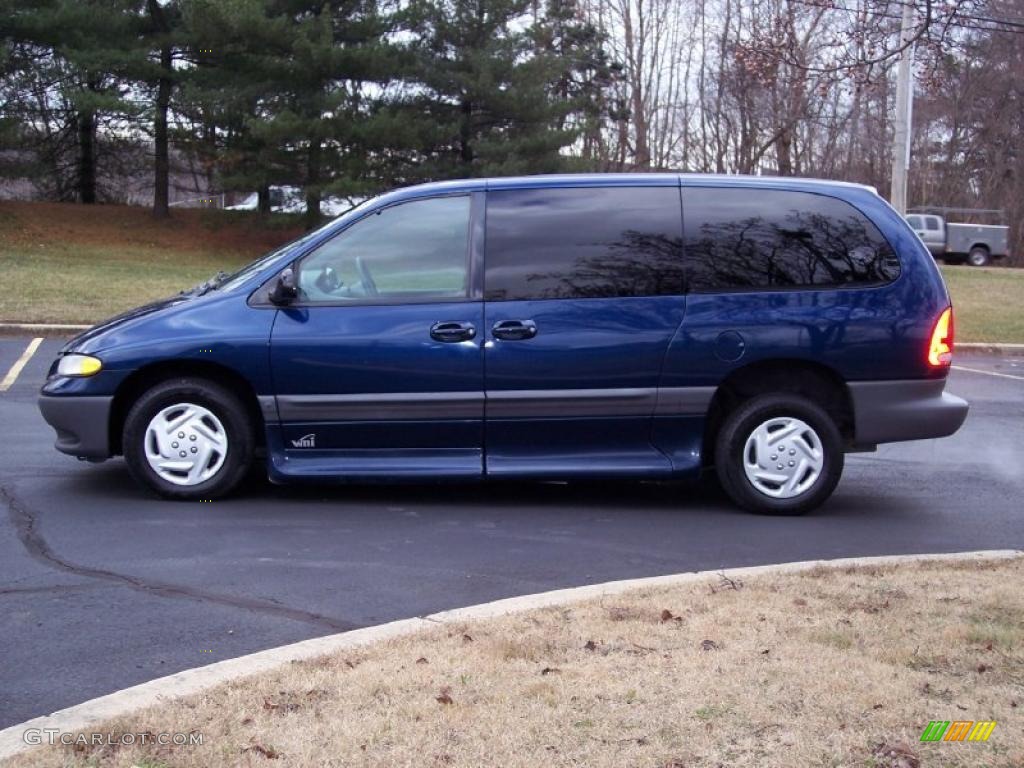 2000 Grand Caravan SE - Patriot Blue Pearlcoat / Mist Gray photo #4