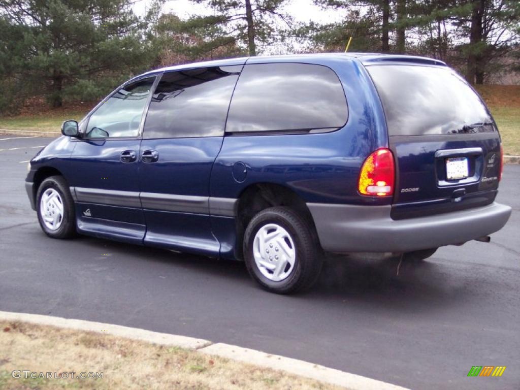 2000 Grand Caravan SE - Patriot Blue Pearlcoat / Mist Gray photo #6