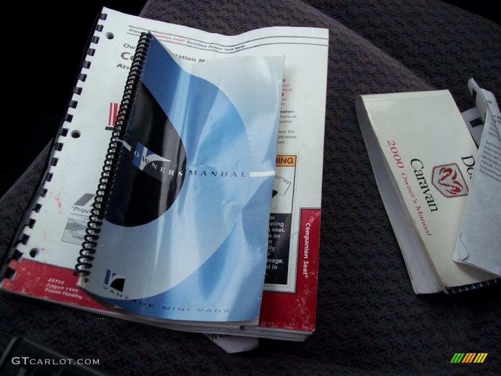 2000 Grand Caravan SE - Patriot Blue Pearlcoat / Mist Gray photo #42