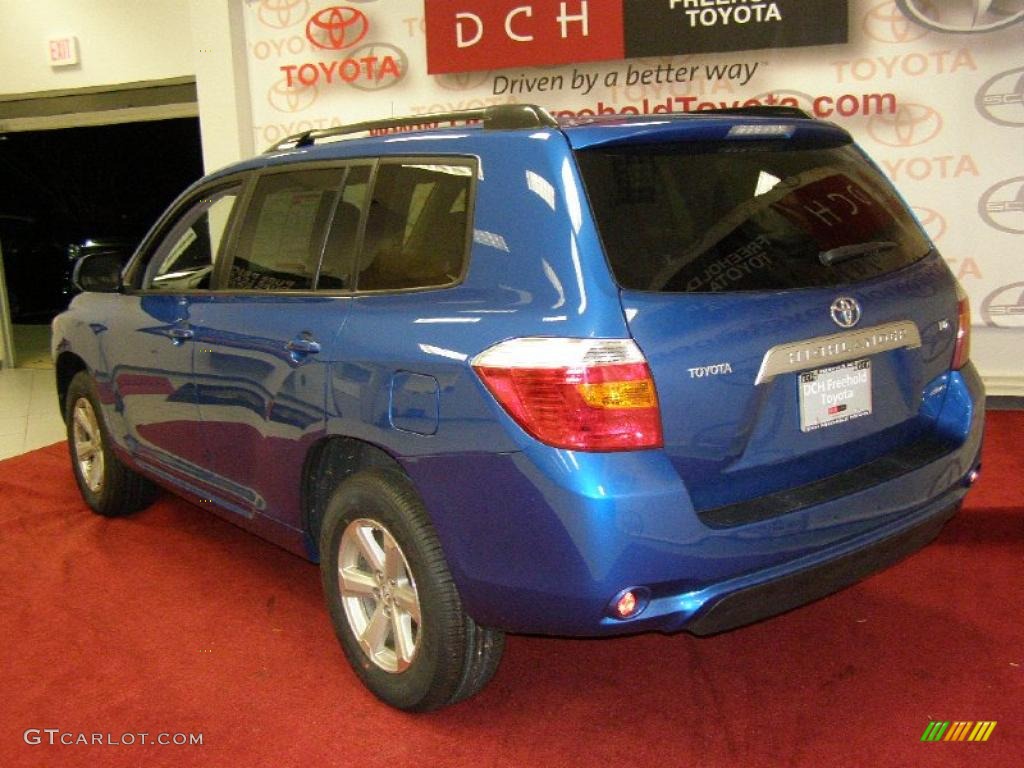 2008 Highlander 4WD - Blue Streak Metallic / Ash Gray photo #6