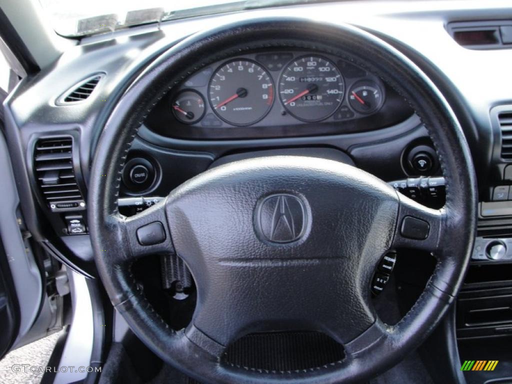 2001 Acura Integra GS-R Coupe Ebony Steering Wheel Photo #41526637
