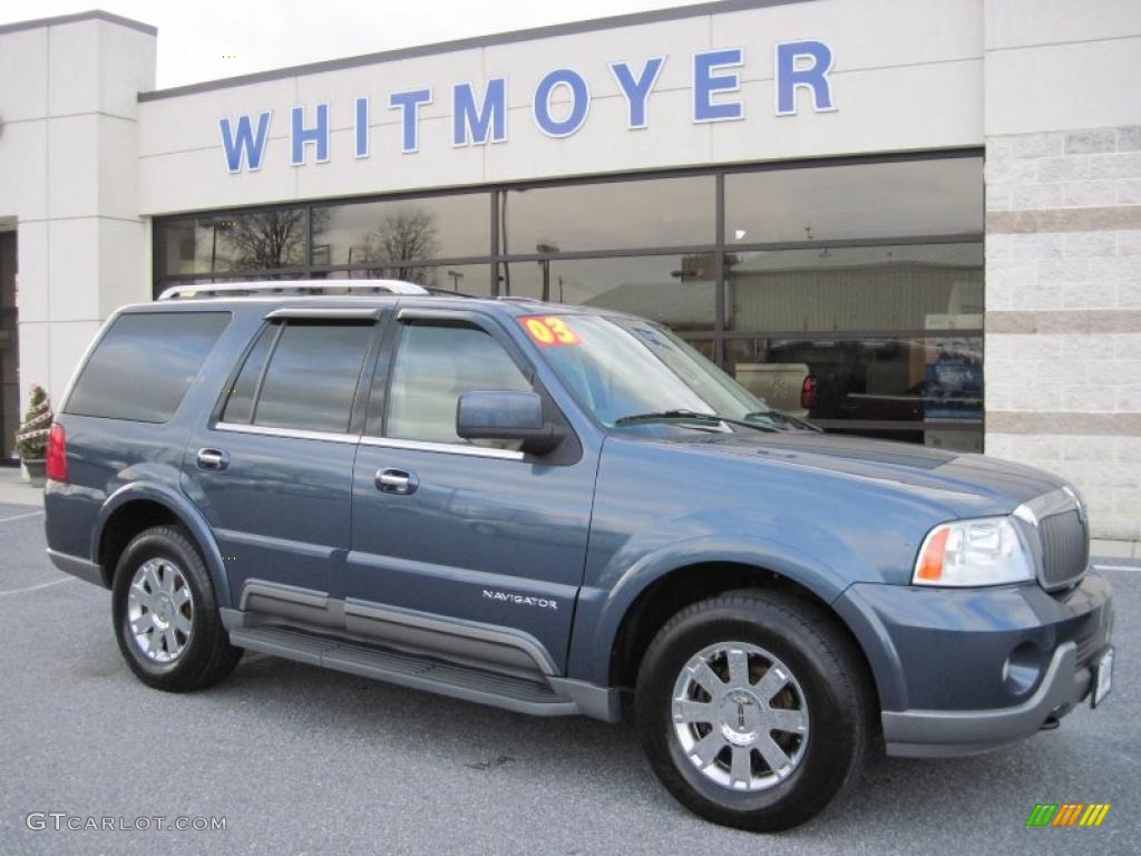 2003 Navigator Luxury 4x4 - Medium Wedgewood Blue Metallic / Light Parchment photo #1
