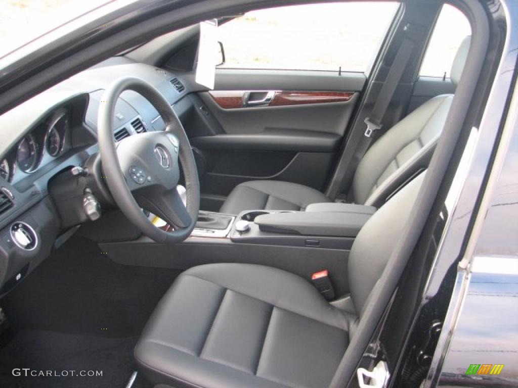 Black Interior 2011 Mercedes-Benz C 300 Sport 4Matic Photo #41526845