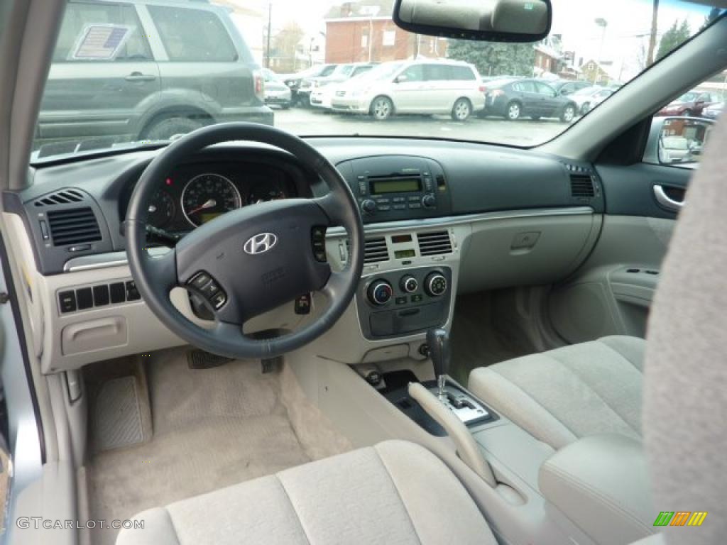 Beige Interior 2007 Hyundai Sonata SE V6 Photo #41526905